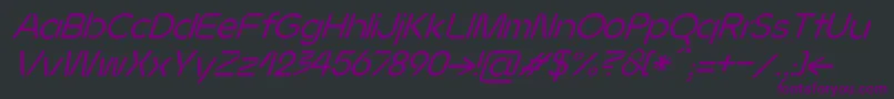 JMH Ava Italic Font – Purple Fonts on Black Background