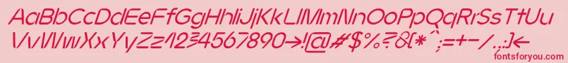 JMH Ava Italic Font – Red Fonts on Pink Background