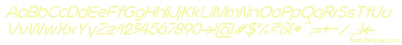 JMH Ava Italic Font – Yellow Fonts on White Background