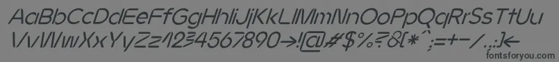 フォントJMH Ava Italic – 黒い文字の灰色の背景