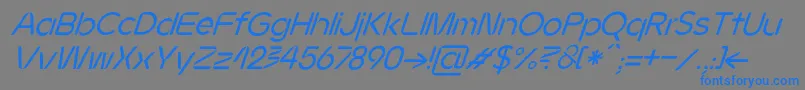 JMH Ava Italic-fontti – siniset fontit harmaalla taustalla