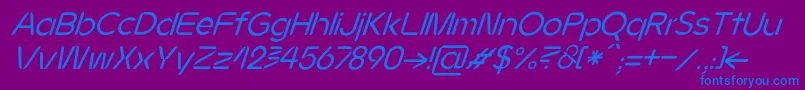 JMH Ava Italic Font – Blue Fonts on Purple Background