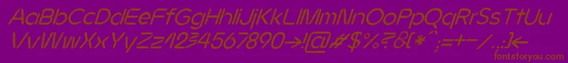 JMH Ava Italic Font – Brown Fonts on Purple Background