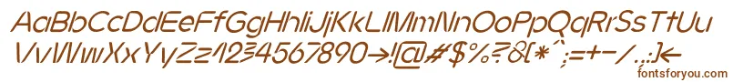 フォントJMH Ava Italic – 白い背景に茶色のフォント