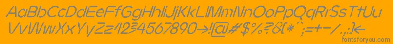 JMH Ava Italic-Schriftart – Graue Schriften auf orangefarbenem Hintergrund