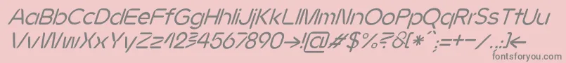 フォントJMH Ava Italic – ピンクの背景に灰色の文字