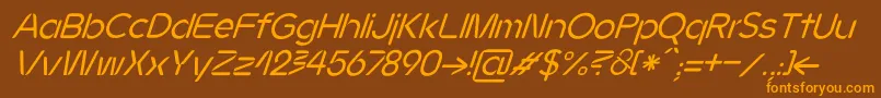 JMH Ava Italic Font – Orange Fonts on Brown Background