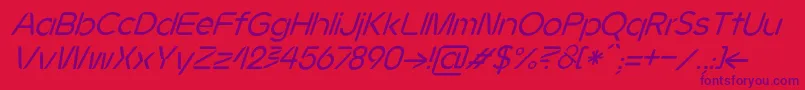 JMH Ava Italic Font – Purple Fonts on Red Background