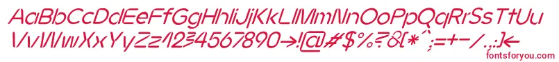 JMH Ava Italic-Schriftart – Rote Schriften auf weißem Hintergrund