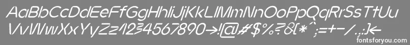 フォントJMH Ava Italic – 灰色の背景に白い文字