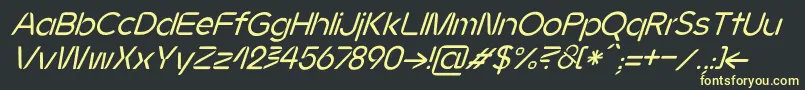 JMH Ava Italic Font – Yellow Fonts on Black Background