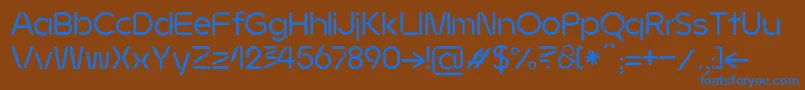 JMH Ava regular Font – Blue Fonts on Brown Background