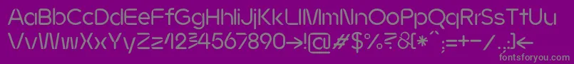 JMH Ava regular-Schriftart – Graue Schriften auf violettem Hintergrund