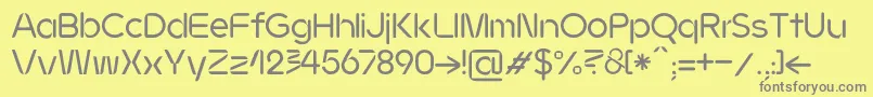 JMH Ava regular Font – Gray Fonts on Yellow Background