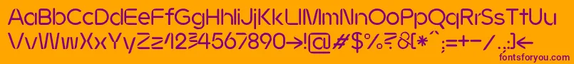 JMH Ava regular Font – Purple Fonts on Orange Background
