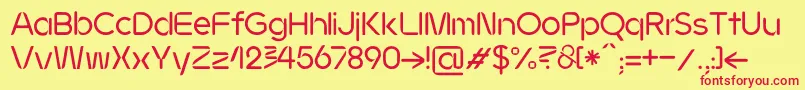 JMH Ava regular Font – Red Fonts on Yellow Background