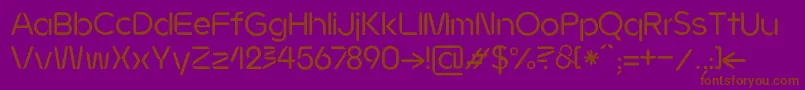 JMH Ava regular Font – Brown Fonts on Purple Background