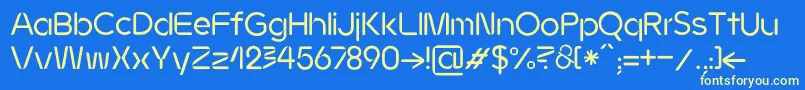 JMH Ava regular Font – Yellow Fonts on Blue Background