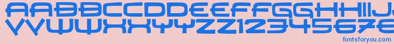 JMH Carrera-Schriftart – Blaue Schriften auf rosa Hintergrund