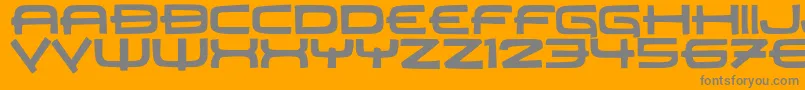 Fonte JMH Carrera – fontes cinzas em um fundo laranja