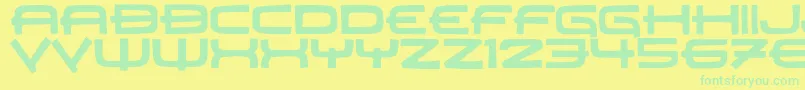 Police JMH Carrera – polices vertes sur fond jaune