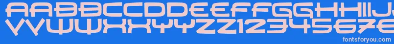 JMH Carrera Font – Pink Fonts on Blue Background