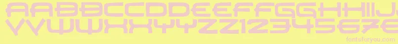 JMH Carrera Font – Pink Fonts on Yellow Background