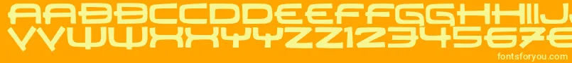 JMH Carrera Font – Yellow Fonts on Orange Background