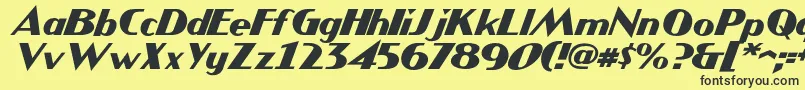 JMH COMICS Italic Font – Black Fonts on Yellow Background