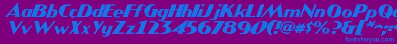 JMH COMICS Italic Font – Blue Fonts on Purple Background