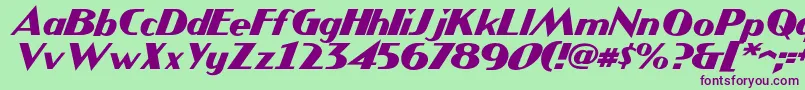 JMH COMICS Italic Font – Purple Fonts on Green Background