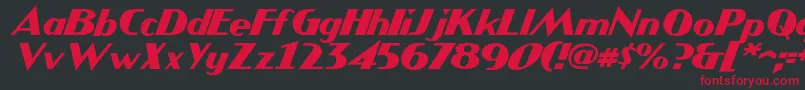 JMH COMICS Italic Font – Red Fonts on Black Background