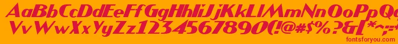 JMH COMICS Italic Font – Red Fonts on Orange Background