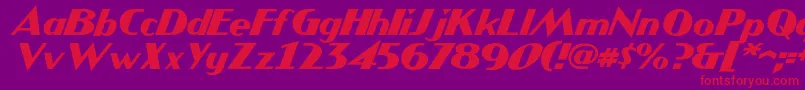 JMH COMICS Italic Font – Red Fonts on Purple Background