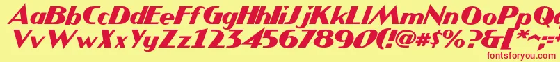 JMH COMICS Italic Font – Red Fonts on Yellow Background