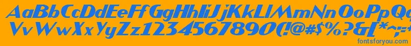 JMH COMICS Italic Font – Blue Fonts on Orange Background