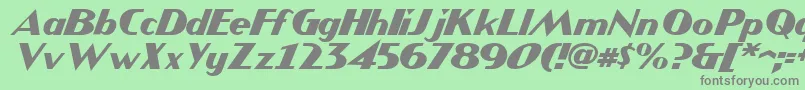 JMH COMICS Italic Font – Gray Fonts on Green Background