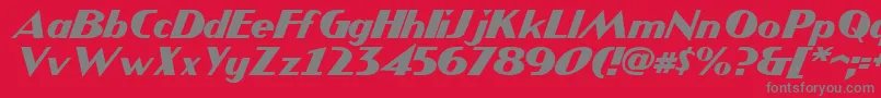 Шрифт JMH COMICS Italic – серые шрифты на красном фоне