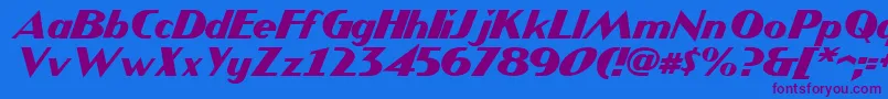 JMH COMICS Italic Font – Purple Fonts on Blue Background