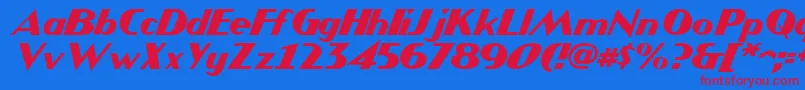 JMH COMICS Italic Font – Red Fonts on Blue Background