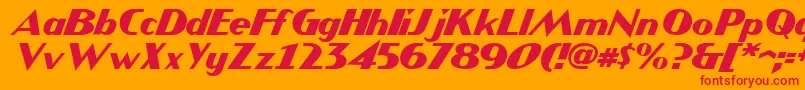 JMH COMICS Italic Font – Red Fonts on Orange Background