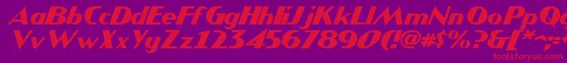 JMH COMICS Italic Font – Red Fonts on Purple Background