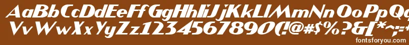fuente JMH COMICS Italic – Fuentes Blancas Sobre Fondo Marrón