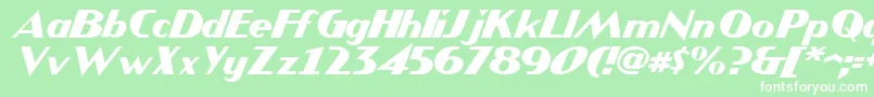 JMH COMICS Italic Font – White Fonts on Green Background