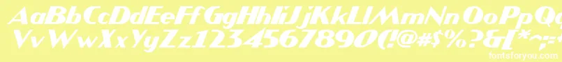 JMH COMICS Italic Font – White Fonts on Yellow Background