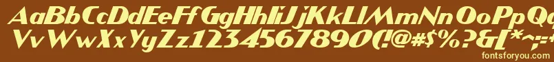 JMH COMICS Italic Font – Yellow Fonts on Brown Background