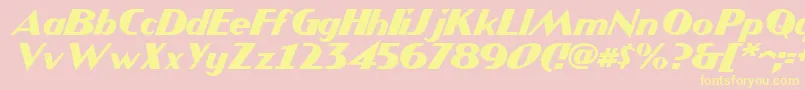 JMH COMICS Italic Font – Yellow Fonts on Pink Background