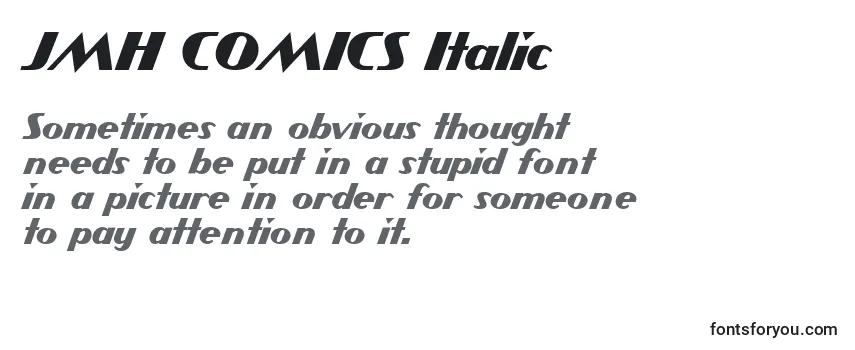 Обзор шрифта JMH COMICS Italic (130878)