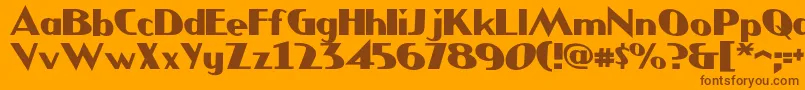 JMH COMICS-Schriftart – Braune Schriften auf orangefarbenem Hintergrund