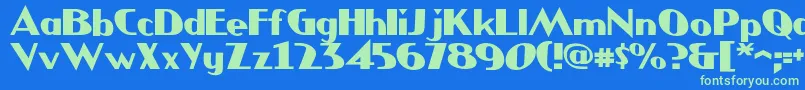 JMH COMICS Font – Green Fonts on Blue Background